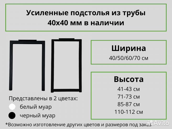 Опоры для стола в стиле лофт