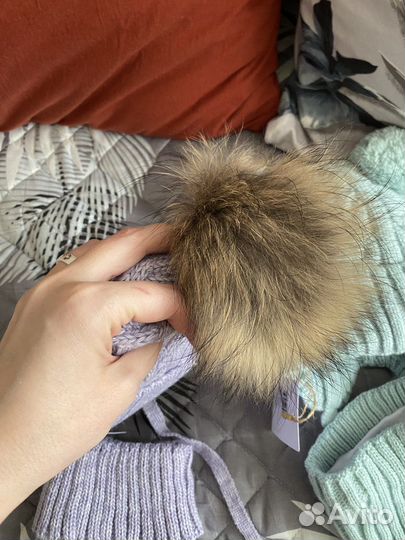 Комплект шапка и снуд (шарф) для девочки новый