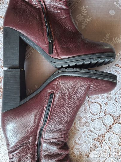 Сапоги женские зимние 37 р.,кожа, овчина