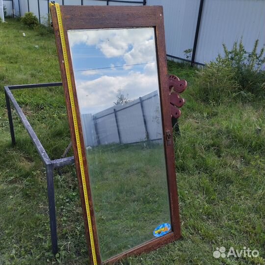 Дверца от шкафа с зеркалом. Старинный