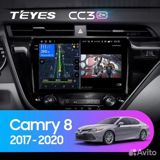 Магнитола для Camry 70 2017-20 Teyes CC3 2k 6/128