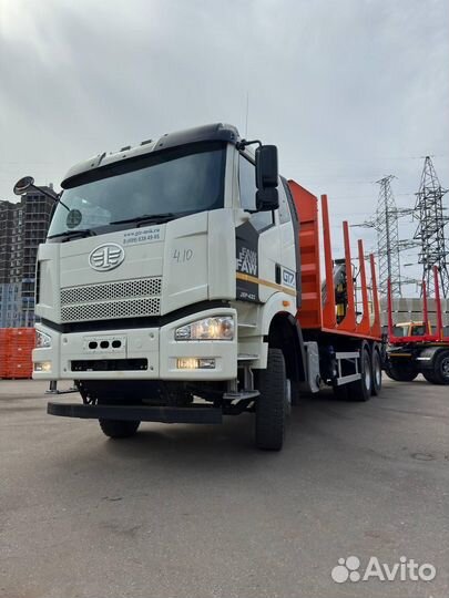 Лесовоз (сортиментовоз) FAW J6P-420 с КМУ Велмаш-С, 2024