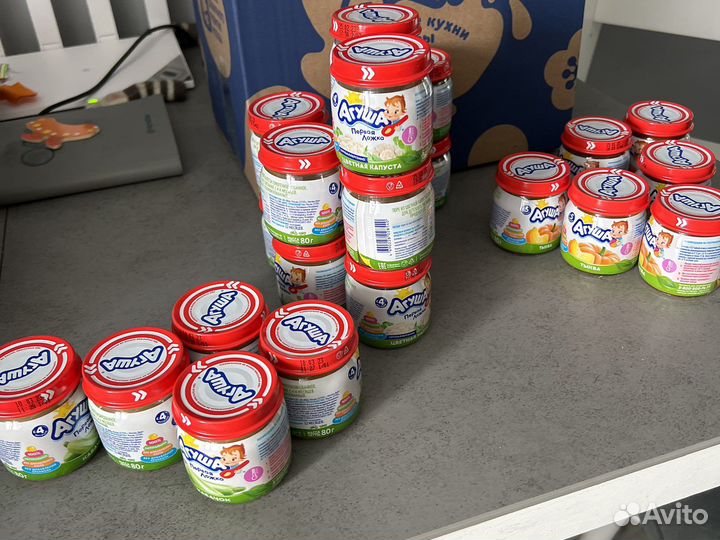 Фруктовое, овощное пюре (разные вкусы) агуша