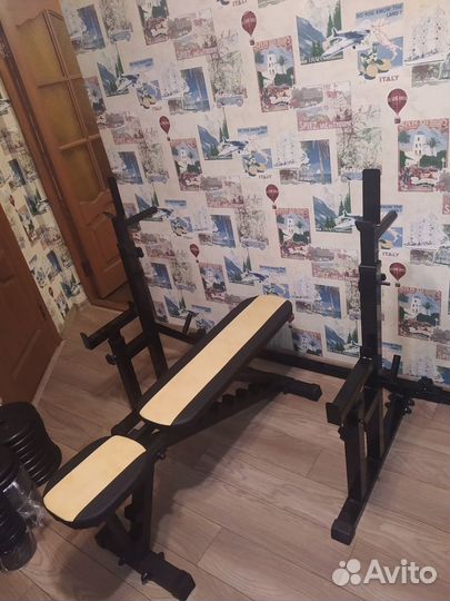 Стойка для жима лёжа, приседаний, брусья