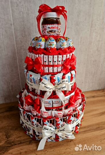 Шикарный Киндер торт/сладкий букет для девушки