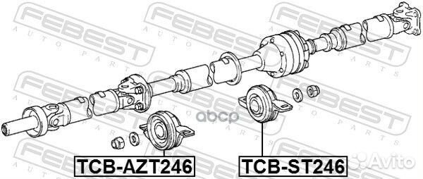 Подшипник подвесной карданного вала tcbazt246 F