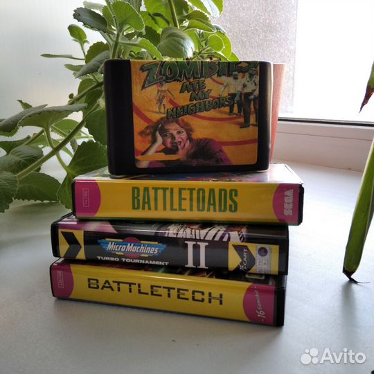 Картридж 16-бит - 4 шт: Battletech, Battletoads и