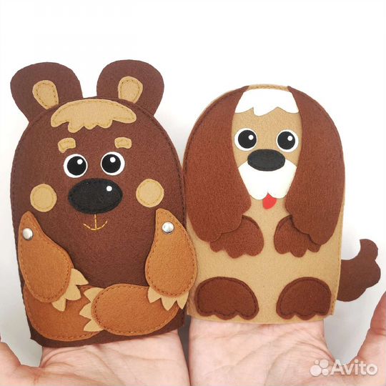 Игрушки-ладошки из фетра. Кукольный театр