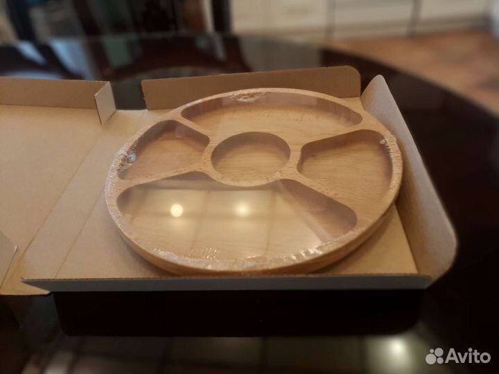 Менажница из дерева, круглая диаметр-25см