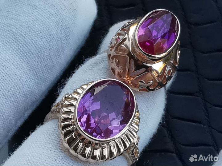 Золотые серьги, кольца СССР 583 пробы