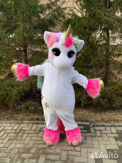 Ростовая кукла единорог аниматор поздравление