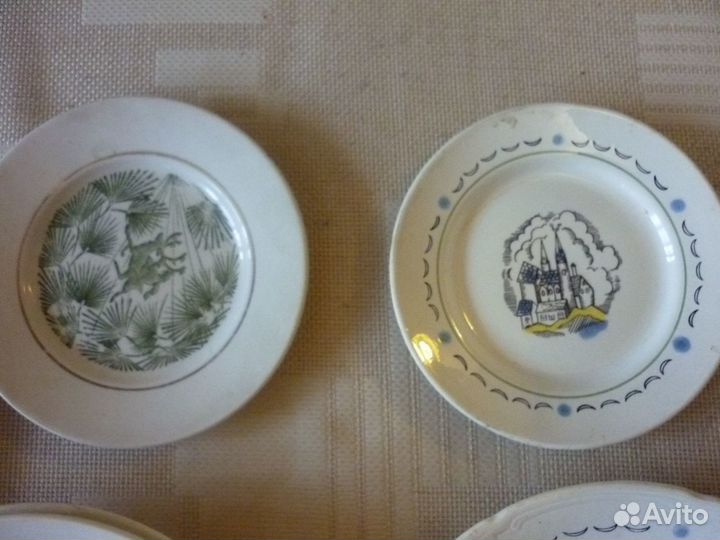 Тарелки Конаково, Зик, кораблик, цветы