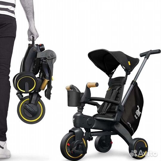 Велосипед складной компактный (черный)