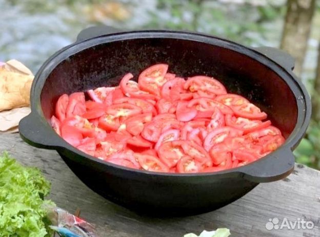 Казан чугунный + крышка + специи