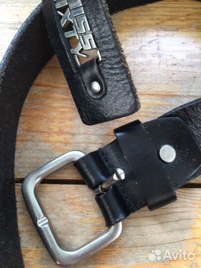 Ремень кожаный чёрный