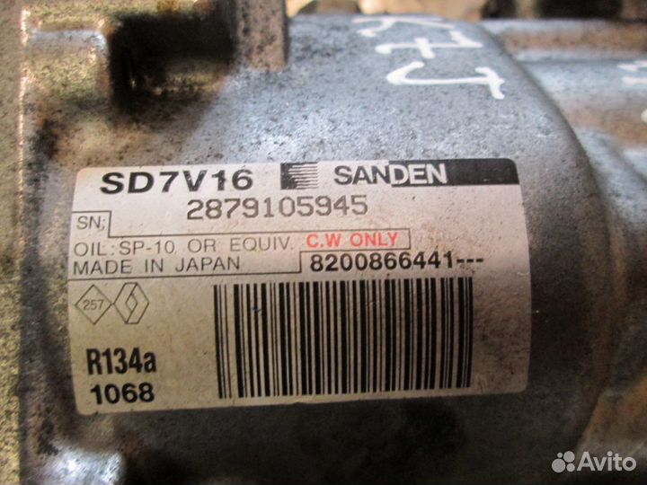Компрессор кондиционера Рено Дастер Сандеро 1.6