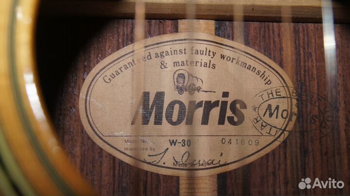 Гитара Morris W-30 с кейсом, Япония. Видео