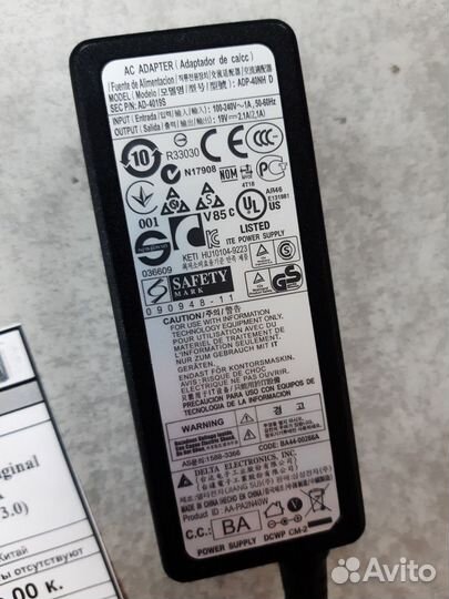 Блок питания для ноутбука Samsung 19V 2,1A