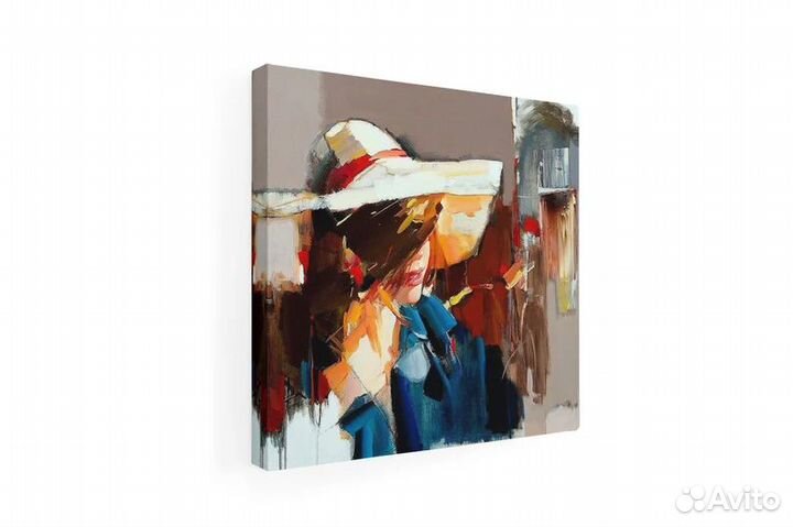 Современная картина маслом на холсте девушка