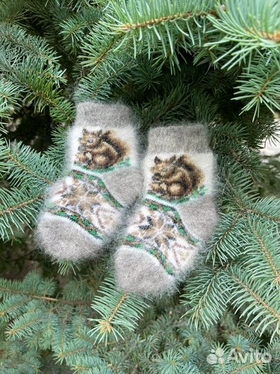 Детские пуховые носки 11-13 см