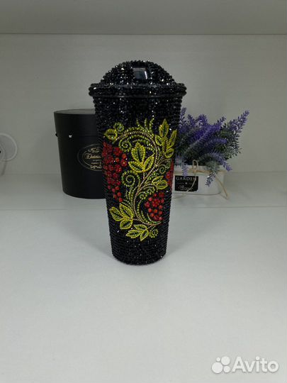 Термокружка, стакан со стразами, кружка со стразам