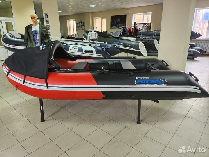 Лодка пвх Stormline Classic Air 335 красно-черная