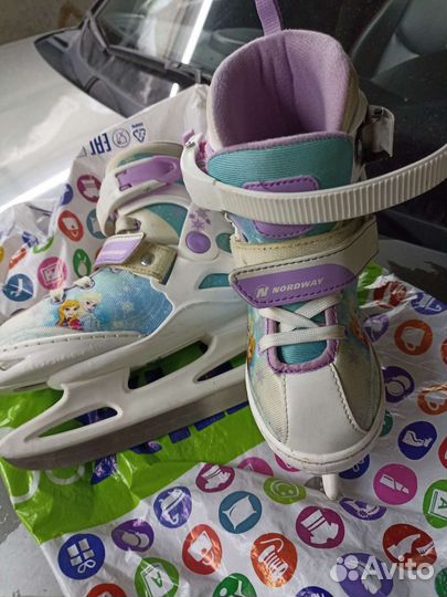 Коньки раздвижные для девочки р. 29-31
