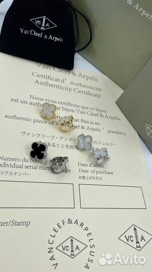 Серьги Van cleef Vintage Alhambra
