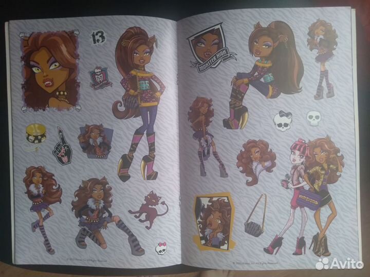 Журналы Monster High с наклейками новые
