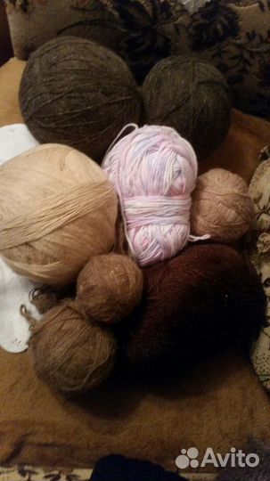 Пряжа, нитки для вязания, мохер, много