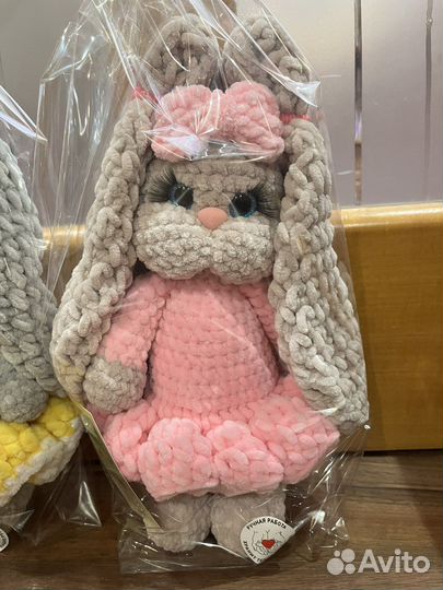 Плюшевый зайка, игрушки амигуруми