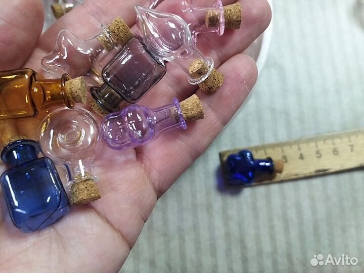 Кукольная миниатюра 1 12,пузырек,стекляшка