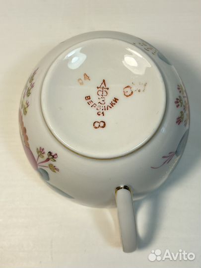 Чайная пара Парад цветов, Вербилки, 1950-е, СССР