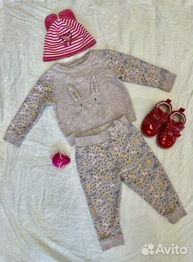 Костюм на 6-12 м с шапкой и ботинками Капика 21р
