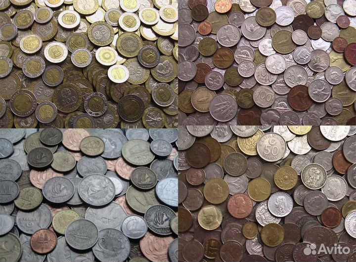 Коллекция иностранных монет 50 монет