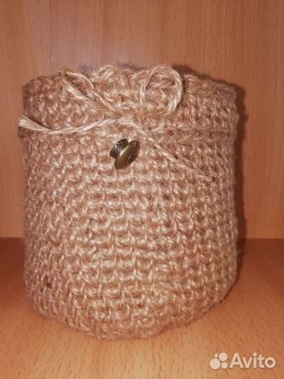 Предметы интерьера из джута