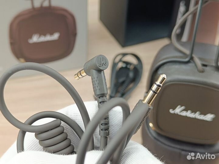 Наушники Marshall major 4 коричневые premium