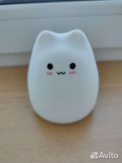 Новый ночник светильник детский Кошка силиконовый