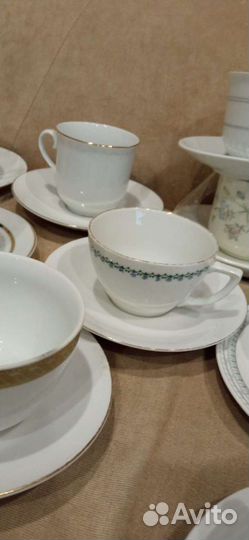 Чашки кофейные с блюдцами Германии, Китай, Польша