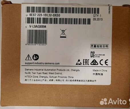 Модуль siemens SM 1223 16DI/16DQ 1 шт. водогрея