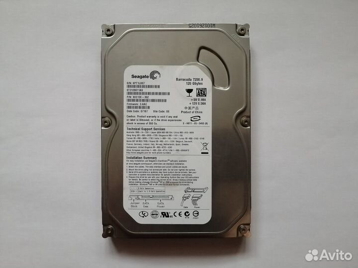 Жёсткий диск ST3120811AS 120,0 GB SATA 3.5