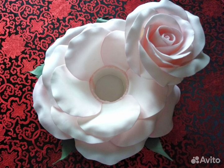 Ростовые цветы из изолона, роза-шкатулка