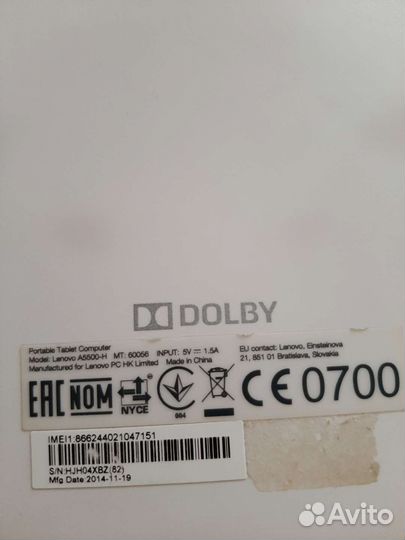 Планшет lenovo тab A8-50 на запчасти