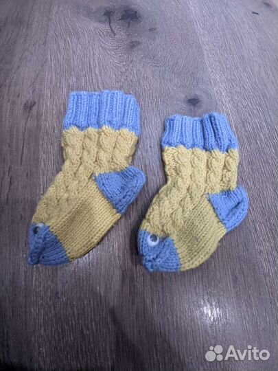 Шерстяные носки до года