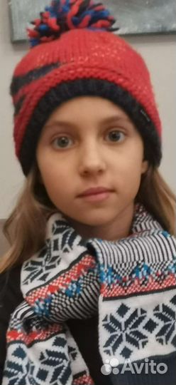 Шапка для девочки, шарф