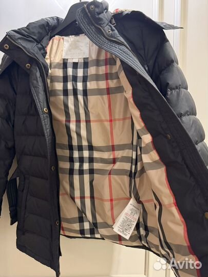 Пуховик burberry на девочку 14 лет