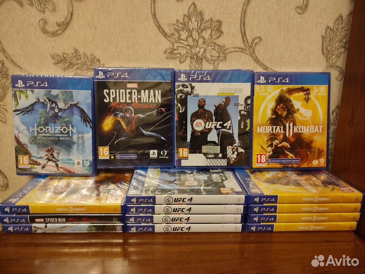 Лицензионные диски Sony PS4 новые цены в описании