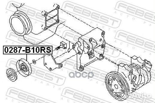 Ролик натяжной nissan primera P12 2001-2007