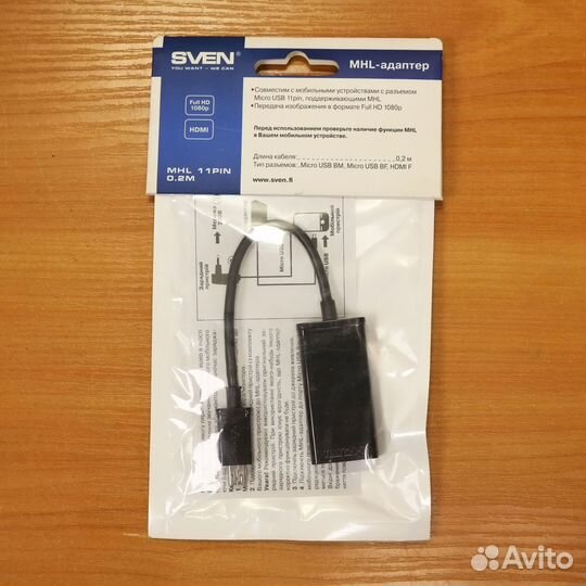 MHL-адаптер microusb-hdmi Sven