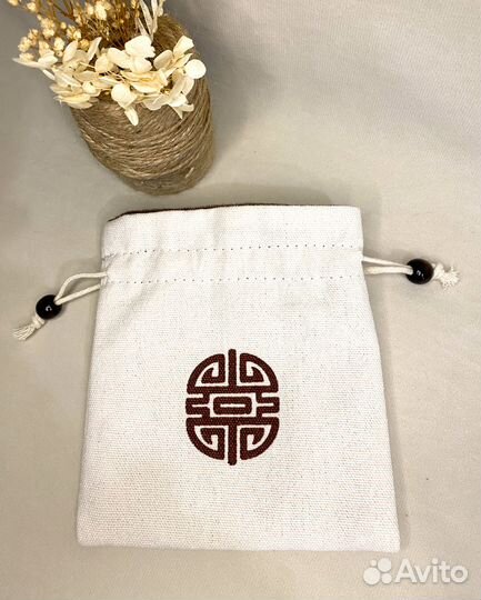 Мешочек для рун с меховым подкладом Кремовый